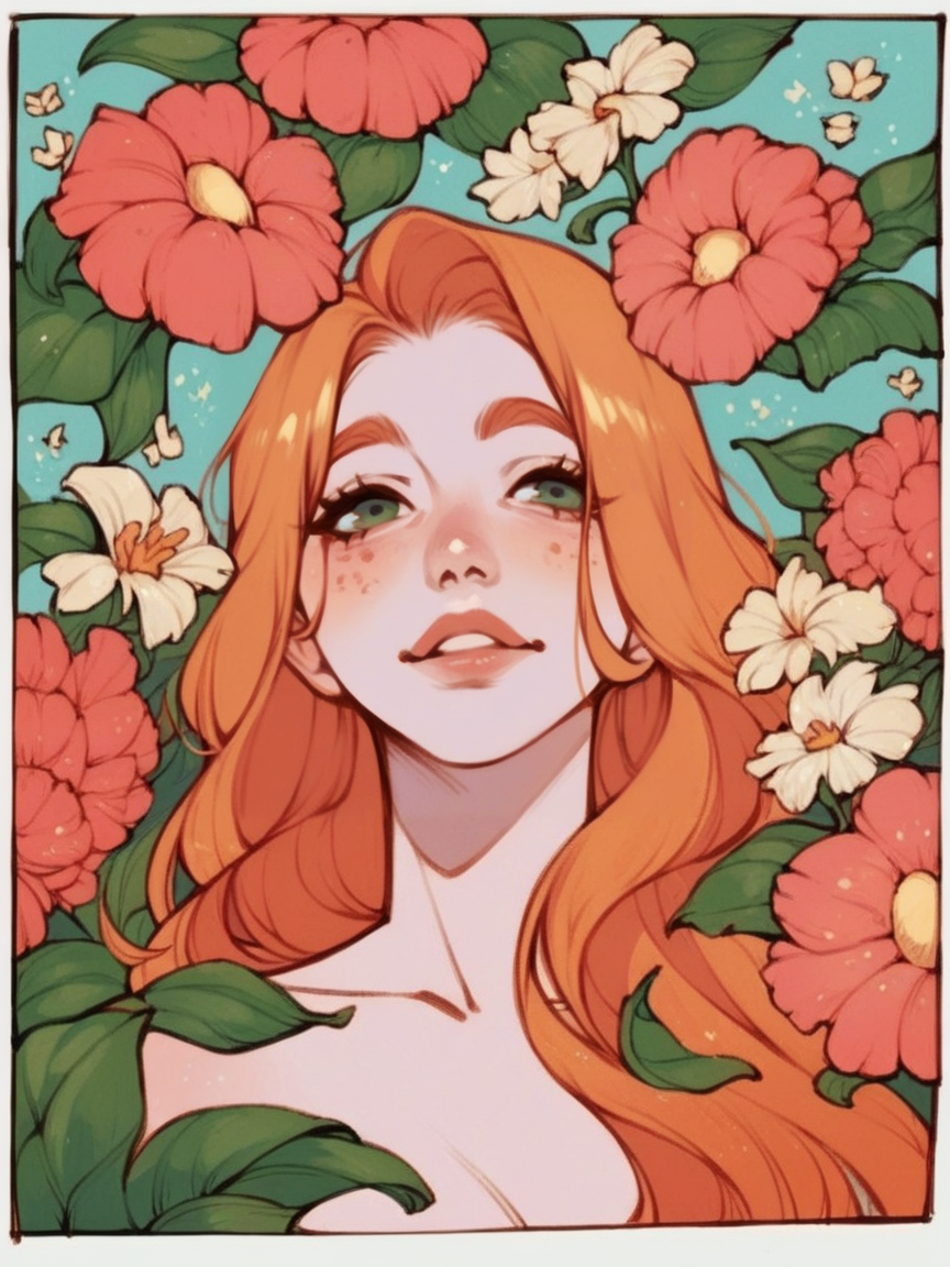 00029-3571233131-score_9, score_8_up, score_7_up, score_6_up,  _lora_p4n3lsXLP_0.9_ p4n3ls, 1girl, flowers, long hair, ginger hair, comic,.png